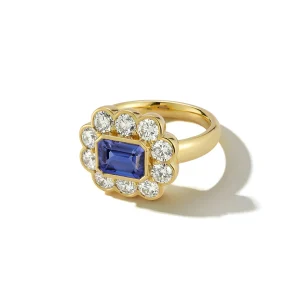 Forget Me Not Tanzanite and Diamond Ring