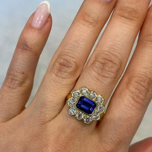 Forget Me Not Tanzanite and Diamond Ring