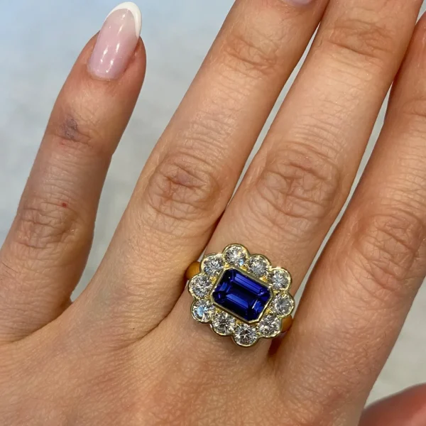 Forget Me Not Tanzanite and Diamond Ring