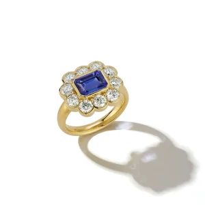 Forget Me Not Tanzanite and Diamond Ring