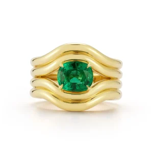 FORME Emerald Cushion Contour Ring