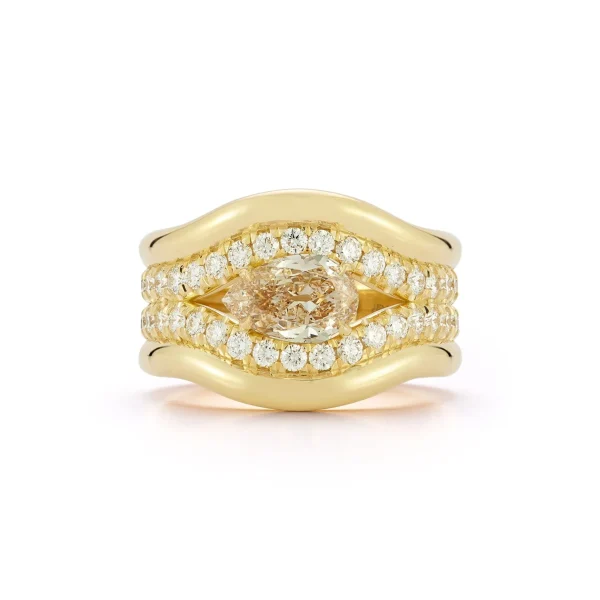 FORME Pave Diamond Pear Ring