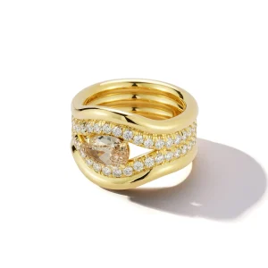 FORME Pave Diamond Pear Ring