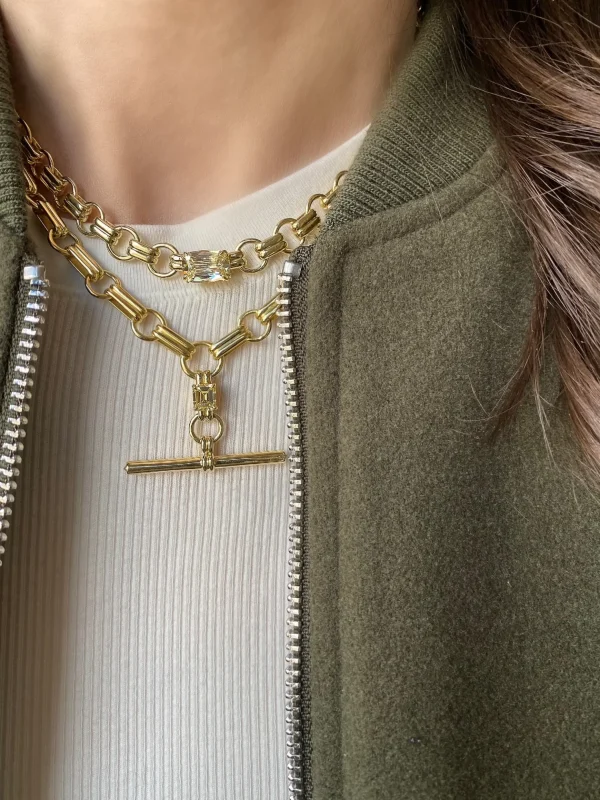 FORME Yellow Diamond Cushion Necklace