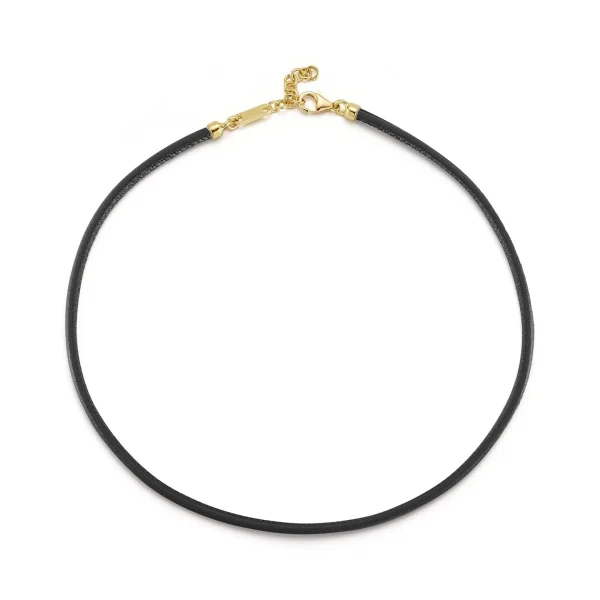 Love Notes Black Leather Cord Choker