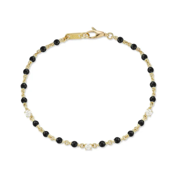 Love Notes Black Onyx and Diamond Sentiment Bracelet