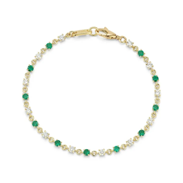 Love Notes Diamond and Emerald Bracelet