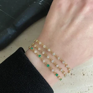 Love Notes Diamond and Emerald Bracelet