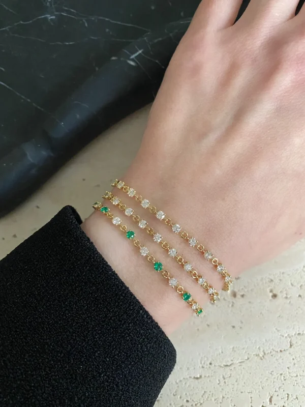 Love Notes Diamond and Emerald Bracelet