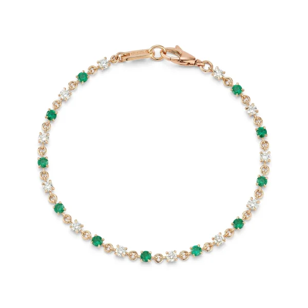 Love Notes Diamond and Emerald Bracelet