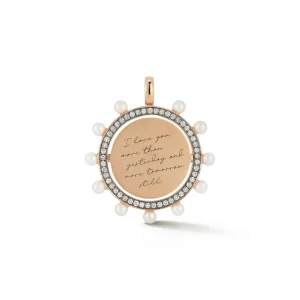 Love Notes Diamond and Pearl Love Pendant