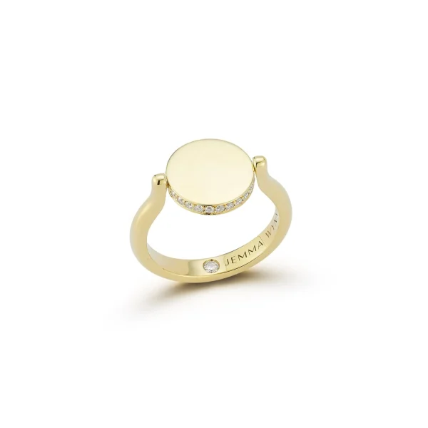 Love Notes Diamond Flip Signet Ring