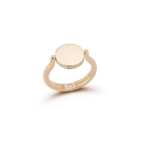 Love Notes Diamond Flip Signet Ring