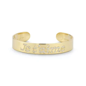 Love Notes Je t'aime Diamond Cuff