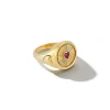 Love Notes Je T'aime Ruby Flip Signet Ring