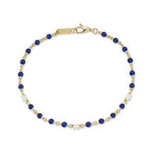 Love Notes Lapis and Diamond Sentiment Bracelet