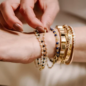 Love Notes Lapis and Diamond Sentiment Bracelet