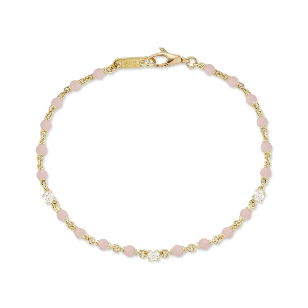 Love Notes Pink Opal and Diamond Sentiment Bracelet