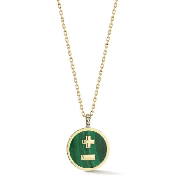 Love Notes Qu'hier Que Demain Malachite Pendant Necklace