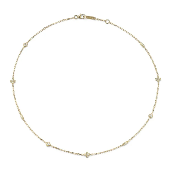 Love Notes Qu'hier Que Demain Pave Diamond by the Yard Necklace