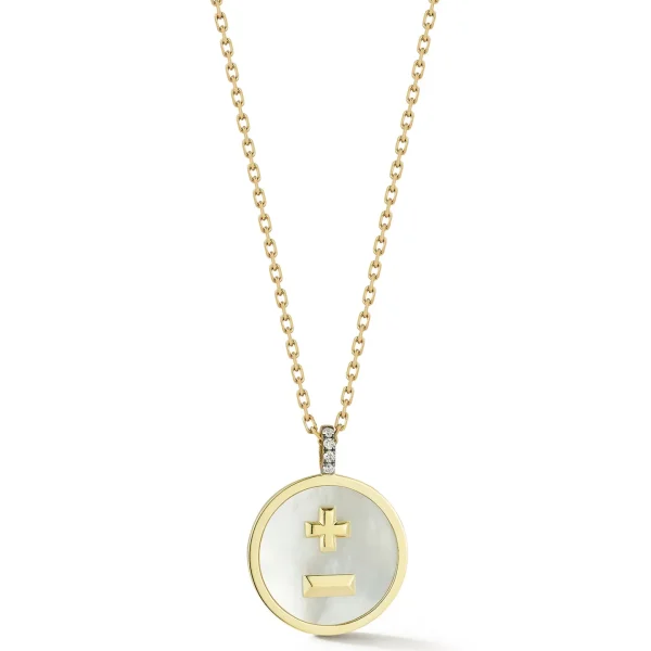 Love Notes Qu'hier Que Demain Mother of Pearl Pendant Necklace