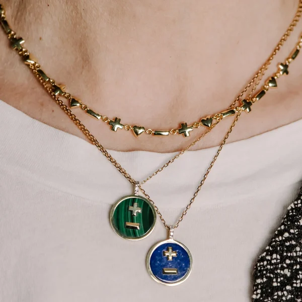 Love Notes Qu'hier Que Demain Lapis Pendant Necklace