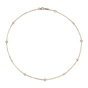 Love Notes Qu'hier Que Demain Pave Diamond by the Yard Necklace