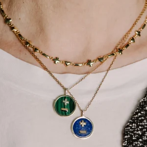 Love Notes Qu'hier Que Demain Malachite Pendant Necklace