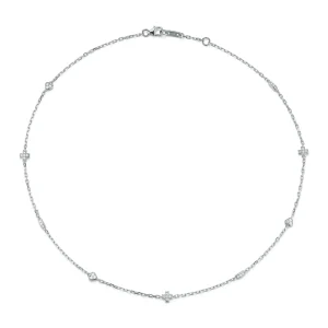 Love Notes Qu'hier Que Demain Pave Diamond by the Yard Necklace