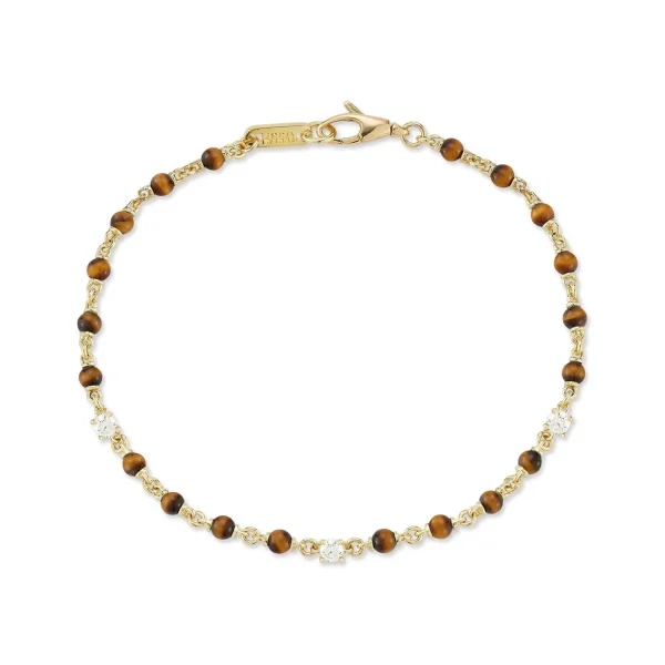 Love Notes Tigers Eye and Diamond Sentiment Bracelet