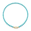 Love Notes Turquoise Ball Chain Necklace