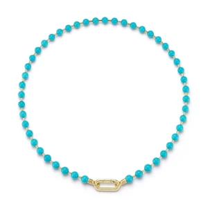 Love Notes Turquoise Ball Chain Necklace