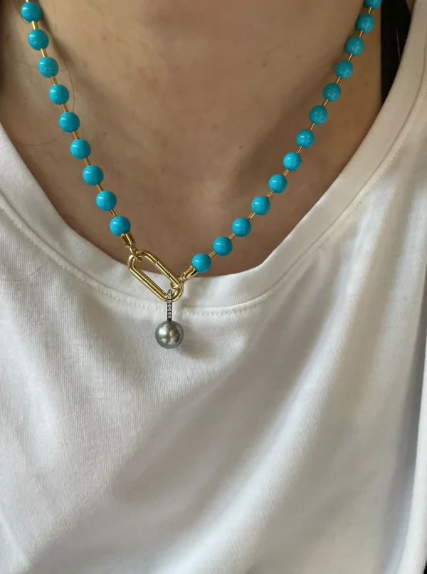 Love Notes Turquoise Ball Chain Necklace