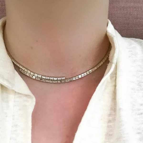 Modern Deco Diamond Choker