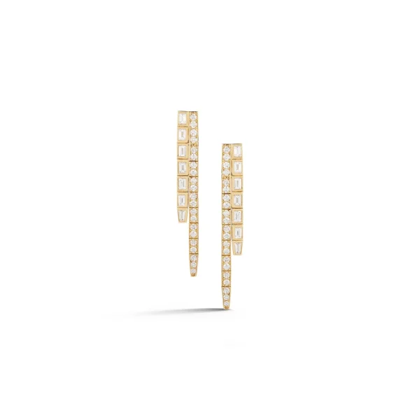 Modern Deco Diamond Drop Earrings