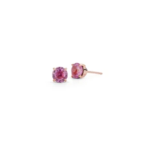 One of a Kind Pink Sapphire Studs