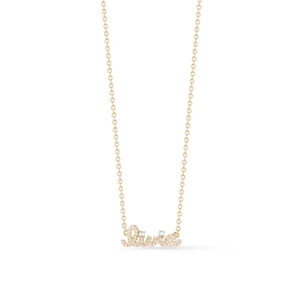 Personalized Pave Diamond Name Necklace