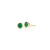 Prive Bezel Set Emerald Studs