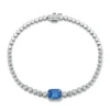 Prive Blue Sapphire and Diamond Tennis Bracelet