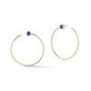 Prive Blue Sapphire Cushions Hoops