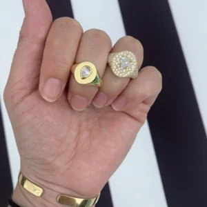 Prive Diamond Pear Signet Ring