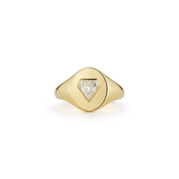 Prive Diamond Shield Signet Ring