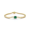 Prive Emerald and Diamond Tennis Bracelet