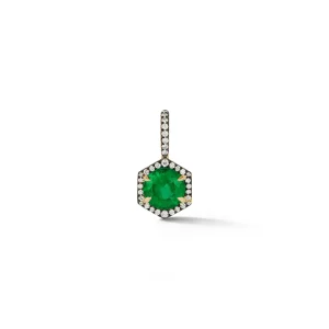 Prive Emerald and Diamond Hexagon Charm