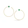 Prive Emerald Cushions Hoops