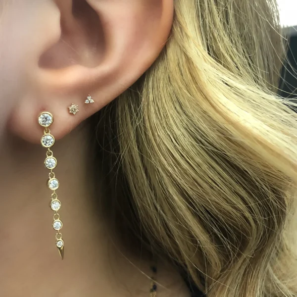 Prive Graduated Diamond Drop Earrings