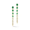 Prive Graduated Emerald and Diamond Drop Earrings