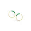 Prive Graduated Emerald Hoops