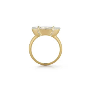 Prive Luxe Diamond Moval Solitaire Ring