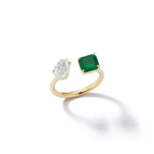 Prive Luxe Emerald and Diamond Ring